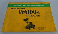 Betriebsanleitung / Wartungshandbuch Komatsu Radlader WA 100-1 Stand 06/1985