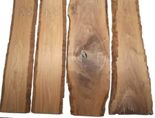 2x Nussbaum Holz Walnuss Nussholz Brett 141x14-21cm x 18mm #R8