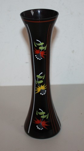 Hyalithglas vase schwarzglas - hyalithglas,