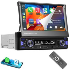 Wireless CarPlay 1 DIN 7 Zoll Autoradio mit Ausfahrbarem Display Bluetooth USB