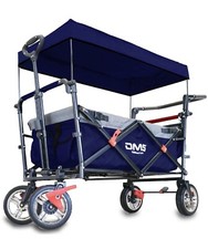 Bollerwagen Faltbar Dach Handwagen Klappbar Strandwagen Gerätewagen Blau DMS®