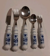 DDR Besteck 5 Teile  Zwiebelmuster Porzellangriff ABS 
