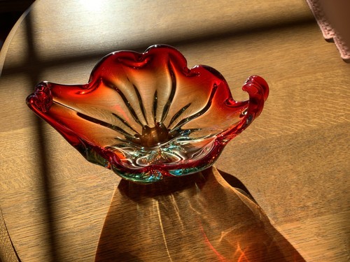 Murano glasschale rot - glasschale,