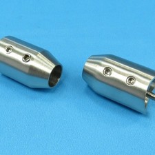 Edelstahl Stabhalter Traversenhalter Rundstahl Rohr Adapter Übergang Geschliffen