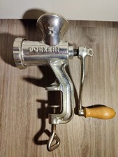 Fleischwolf Porkert Nr.5 manuell Metallguß Gusseisern Silber Top