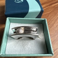 Ausgefallener Pierre Lang Ring mit silberner Kugel, Gr. 6 rhodiniert