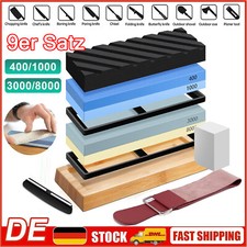 Profi Schleifstein set, Abziehstein Wetzstein #400/1000 3000/8000 Messerschärfer
