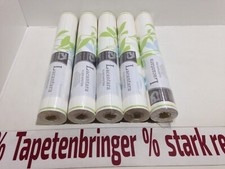 Vliestapete P+S 5x 13232-50 (5Rollen) Blättermuster Weiß Grün Blau Restposten