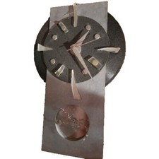 Designer Wanduhr Wohnzimmeruhr Wohnuhr Dekouhr Metalluhr unikat handgefertigt