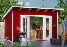 Skan Holz-Gartenhaus Ostende 2 Schwedenrot 4m x 3m, selbst ABBAUEN/ABHOLEN