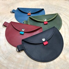 Portemonnaie aus Leder mit Kartenfach -Geldböse- Viele Farben! HALBMOND