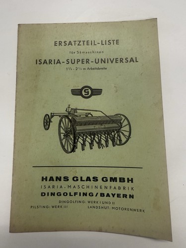 Ersatzteilliste hans glas - ersatzteilliste,