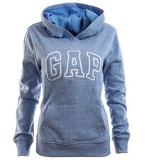GAP Damen Kapuzenhoodie Hoodie Kapuzenpullover Pulli blau meliert Größe XXL