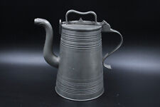 Zinn Kanne anitk alt Riegelkanne 2,2 Kg schwere Ausführung Tee LARP Mittelalter