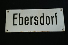 altes Emailschild gewölbt