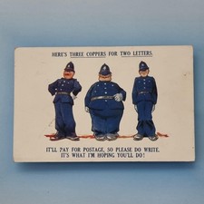 Comic Postkarte 1938 Polizei Drei Kupfer Uniform Bamforth & Co