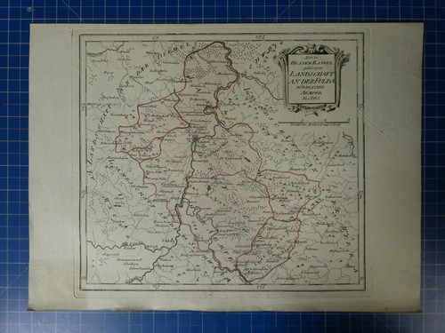 Landkarte der hessen kassel - der,