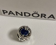 Original Pandora Charm Sternenhimmel Rakete Planet Blau 