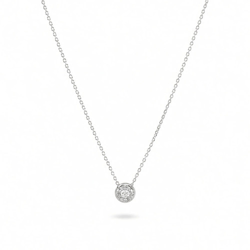 Halskette 585 gold zirkonia - halskette,
