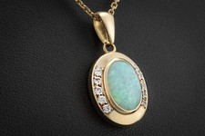 Vintage Opal Anhänger Oval