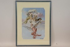 Herakles Aquarell signiert Martin WIEGAND (1867-1961) hinter Glas (BG2775)