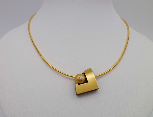 Collier 750 gelbgold - collier,