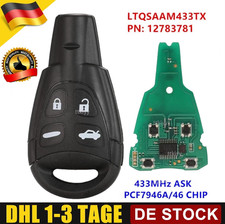 SCHLÜSSEL FERNBEDIENUNG FÜR SAAB 9-3 93 2003-11 433Mhz ID46 PCF7946 12783781 NEU