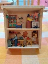 Erzgebirge Holzminiatur Werkstatt und Küche Diorama von Graupner 