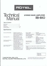 Rotel Service manual   für
