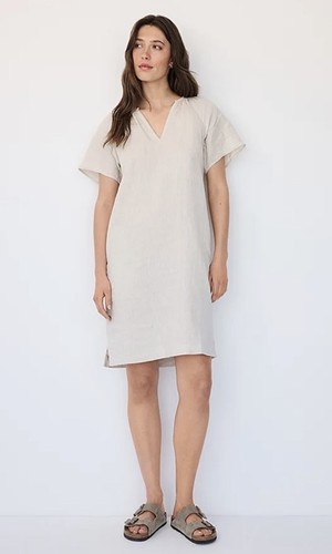The white company leinenkleid - white,