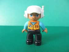 Lego Duplo Figur junger Mann Arbeiter Bauarbeiter (141022H)