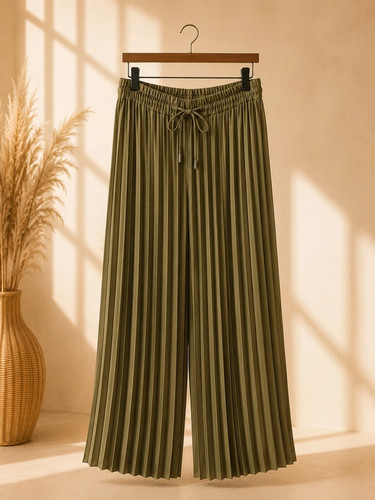 Damen plisseehose viskose - damen,