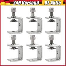 6 Stück C Klemme Edelstahl