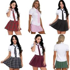 Damen Top Mit Röcken Schulmädchen T-shirt Und Rock High School Uniform Plissee