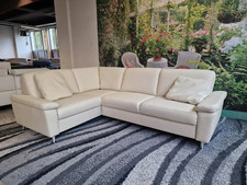 Polinova Ecksofa N2755a Echtleder LaTempra natur, Semi Anilin Leder, Longlife.