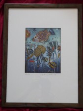 Farbradierung von Jutta Votteler in Top Erhaltung von 1996