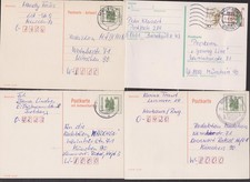 DDR-1990-VGO-Wiedervereinigung-10 Belege+Bildpostkarte-verschiedene Portostufen