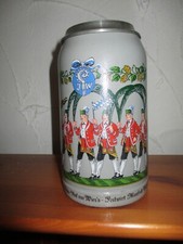 Augustiner  Bräu Bierkrug Oktoberfest Wiesn 1988 München Krug 1 L  Zinndeckel