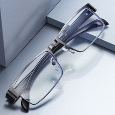 2er Pack Lesebrille Blaulichtfilter +1.5 bis +4.0 Federscharnier Metall mit Box