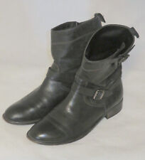 Belstaff Stiefelette Damen Ankle Boots Booties Gr. EU 40 Schwarz Leder  H 21cm