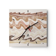 Modern Wanduhr 30x30cm Quadrat