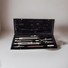 KERN | AARAU | SWISS |??| ZIRKELKASTEN | REISSZEUG | 8 Teilig | ANTIK 