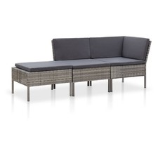 Gartenmöbel 3-tlg. Poly Rattan Sofa Sitzgruppe Lounge mehrere Auswahl vidaXL
