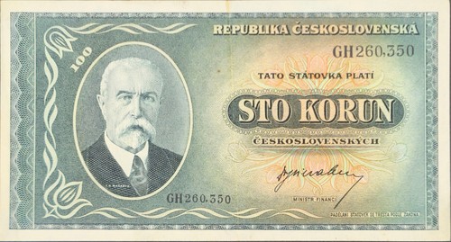 Tschechoslowakei banknote 100 - tschechoslowakei,