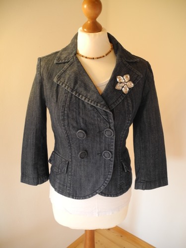 Damen jeansjacke strassbrosche - damen,