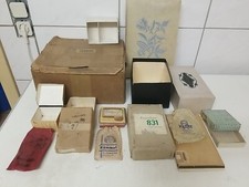Antik Pappkarton, 14tlg, Verpackung, Tüten Schachtel, Dose um 1920 Karton