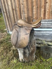 Alter Stübben Dressursattel Hell Braunes Leder