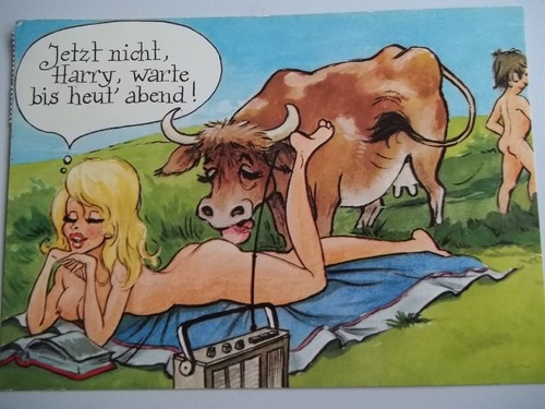 Scherzkarte 1980er sehr lustig - scherzkarte,