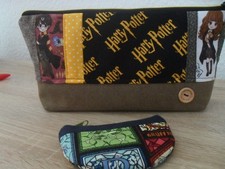 Set, Kosmetiktsche Schminktasche Minibörse handmade genäht Unikat Harry Potter
