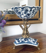 Schale Porzellan Bronze Engel